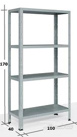 SCAFFALE METALLICO 100x170x40 con 4 RIPIANI
