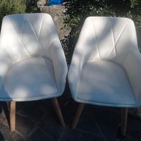 Set quattro sedie poltroncine da pranzo 