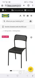 4 sedie nere ADDE di IKEA 