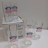 6 boccali pubblicitari birra nastro azzurro nuovi