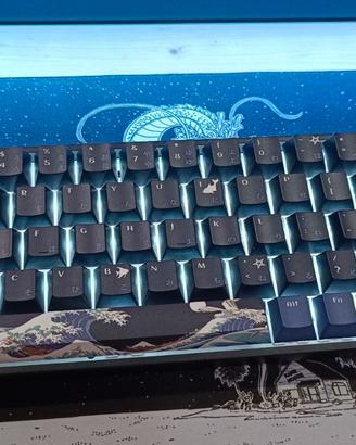 132 Keycaps in PBT, tema giapponese onda Kanagawa