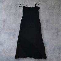 Abito lungo in mohair nero Optique – S