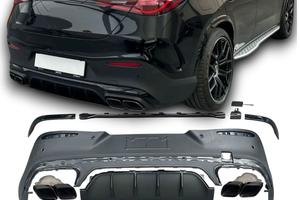 Diffusore posteriore GLC coupè c254 scarichi neri