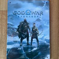 God of War Ragnarok poster metallico