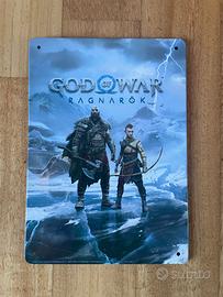 God of War Ragnarok poster metallico