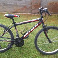 Bicicletta MTB 24 pollici ragazzi RUSH nera