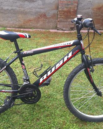 Bicicletta MTB 24 pollici ragazzi RUSH nera
