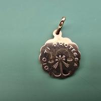 vecchia medaglia sacra pendente oro giallo