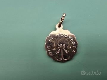vecchia medaglia sacra pendente oro giallo