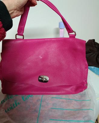 borsa fuxia in pelle