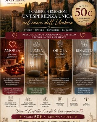 Soggiorno al castello di Cisterna in umbria