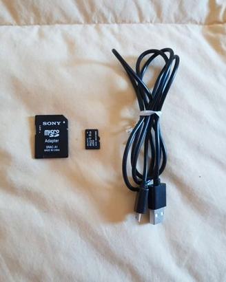 Micro SD Sony 8GB Adattatore Cavo USB