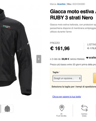 Giacca moto marca Acerbis