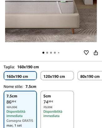 Topper matrimoniale Novilla 160x 190