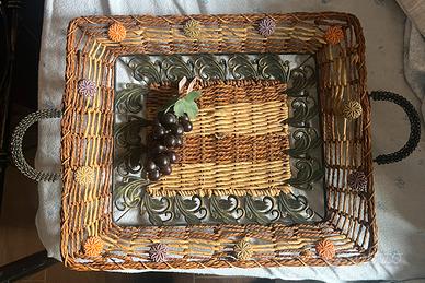 Cesto artigianale decorativo 52x34 cm