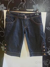 Bermuda Jeans Gaudì con Ricami Taglia 29 XS Donna