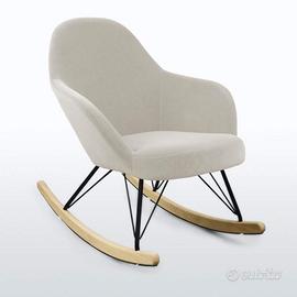 Sedia a dondolo in velluto Nuova!