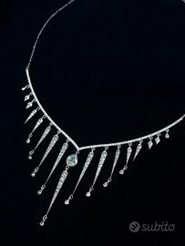 Collana elegante da cerimonia cristalli Swarovski