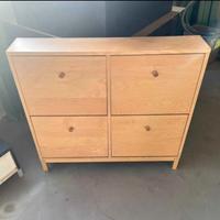 Scarpiera in legno a 4 scomparti + 1 gratis