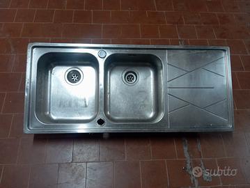 lavandino cucina doppia vasca con gocciolatoio 
