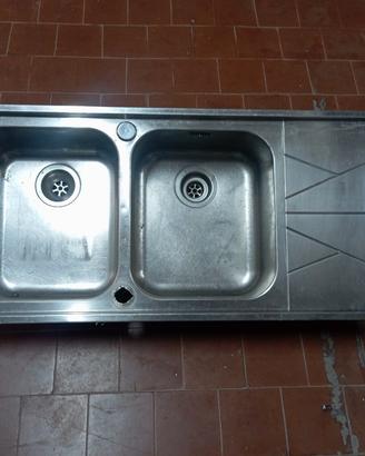 lavandino cucina doppia vasca con gocciolatoio 