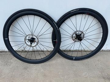 Ruote Carbon Strada Gravel 700x28 H38 Disco