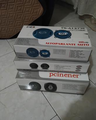 3 coppie di casse x auto nuove mai usate 80