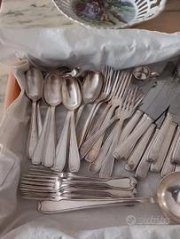 Servizio di posate placate argento 