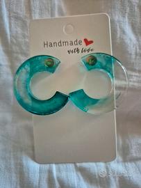 orecchini in resina handmade