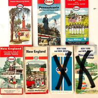 Esso mappe stradali americane anni 60