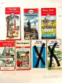 Esso mappe stradali americane anni 60