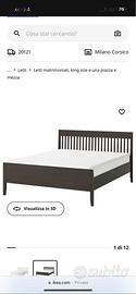 Letto matrimoniale king size e materasso
