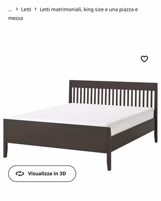 Letto matrimoniale king size e materasso