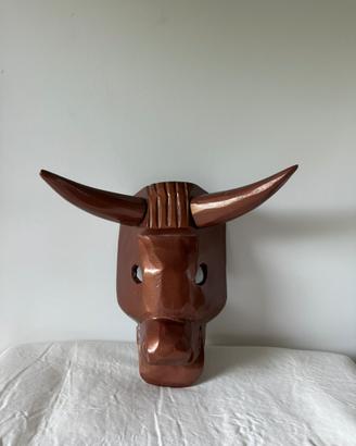 Maschera decorativa Guatemala Toro intagliata mano
