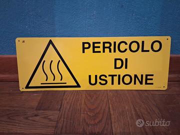 Cartello pericolo di ustione