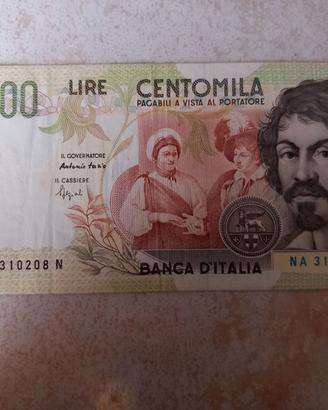 100000 lire Caravaggio