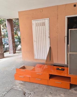 Mobile Soggiorno / Credenza Componibile Arancione 