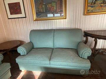 Divano in pelle in stile simil Frau, tre posti 