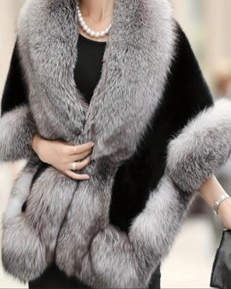 elegante  coprispalle con pelliccia  sintetica 