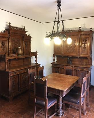 Sala intarsiata in stile neo classico