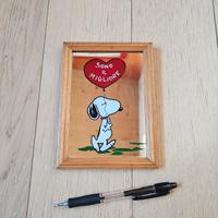 Quadro specchio Snoopy 16,5x12cm vintage 