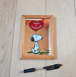 Quadro specchio Snoopy 16,5x12cm vintage 