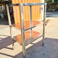 scaffale acciaio inox a 3 ripiani usato