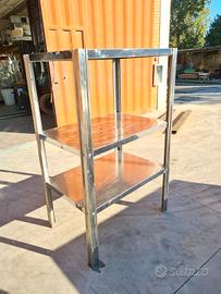scaffale acciaio inox a 3 ripiani usato
