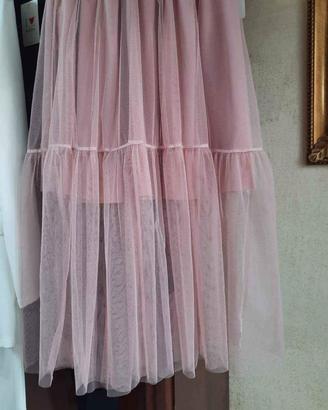 Gonna in tulle rosa elegante