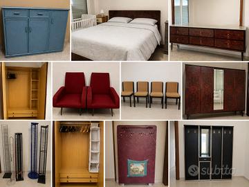 ARMADIO, CASSETTIERA, LETTO, SEDIE, ATTACCAPANNI