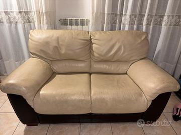 Divano 2 posti pelle e cuoio