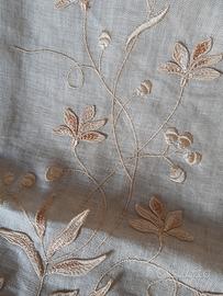 Tenda ecru in lino e seta nuova 70% sconto