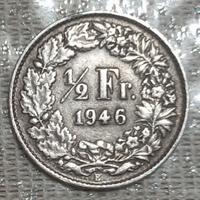 argento Svizzera,1/2 franc 1946