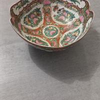 Ciotola + piatto cinese in porcellandipinto a mano